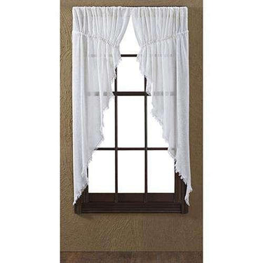 2/Set, Tobacco Cloth Antique White Prairie Curtains - The Fox Decor